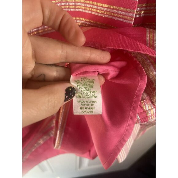 Lilly Pulitzer NEW Y2k Woman’s Sami Ryan Strapless Dress Stripe Size 2 Glam - Picture 8 of 9